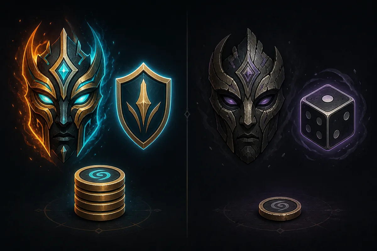 Editorial comparison for keeping a useful race or rerolling a build mismatch